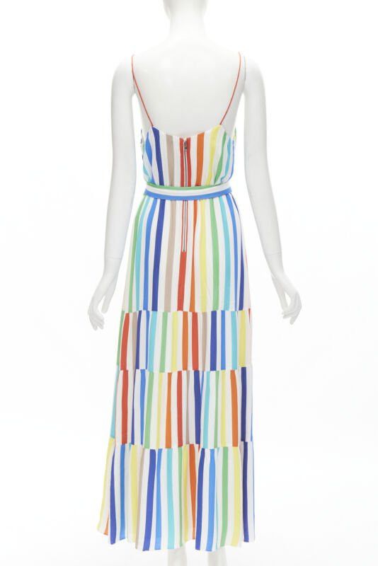 Alice + Olivia ALICE OLIVIA rainbow striped belted midi dress US4 Size S / US 4 / IT 40 - 5 Thumbnail