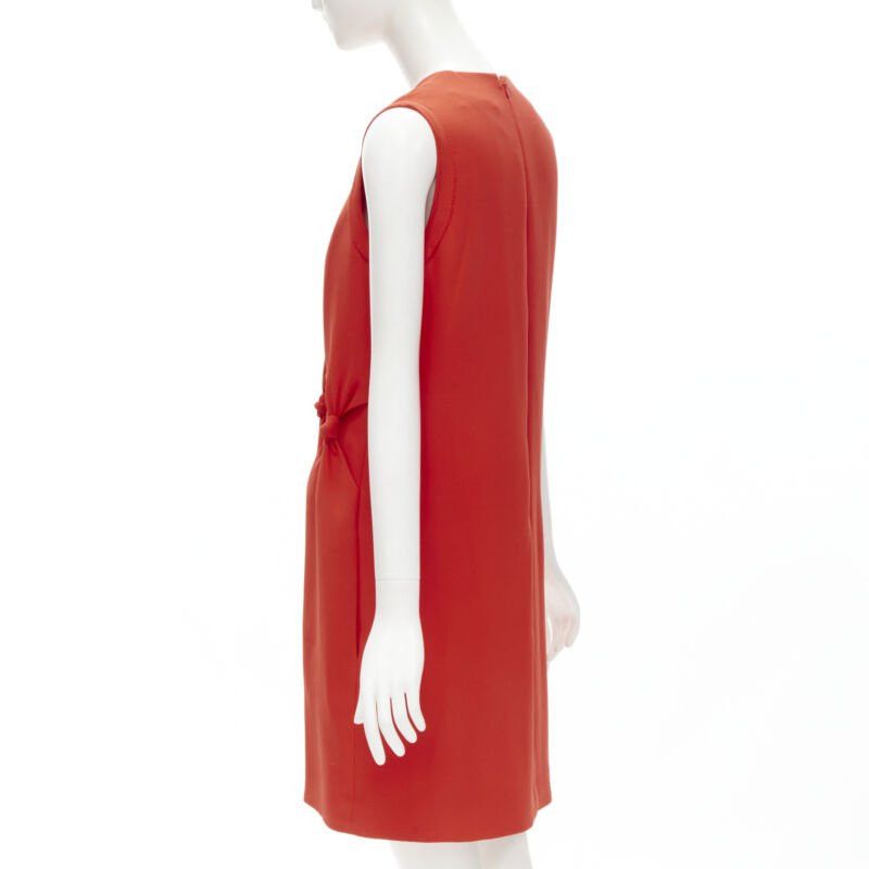 Victoria Beckham VVB VICTORIA BECKHAM red polyester crepe knot detail cocktail dress UK8 S Size S / US 4 / IT 40 - 6 Thumbnail