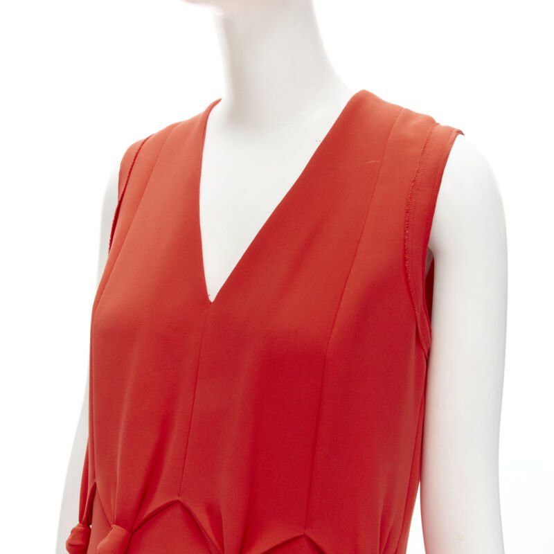 Victoria Beckham VVB VICTORIA BECKHAM red polyester crepe knot detail cocktail dress UK8 S Size S / US 4 / IT 40 - 7 Thumbnail