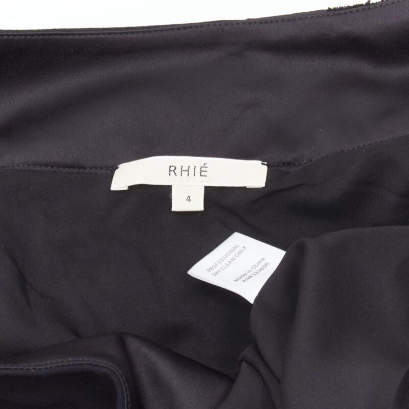 Other RHIE black velvet spiral trim flared midi skirt US4 S Size 27" / US 4 / IT 40 - 9 Thumbnail