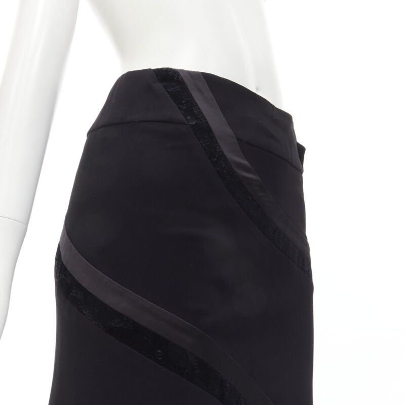 Other RHIE black velvet spiral trim flared midi skirt US4 S Size 27" / US 4 / IT 40 - 7 Thumbnail