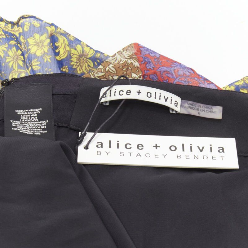 Alice + Olivia new ALICE OLIVIA Jasmine Stripe multi paisley pleated long skirt US6 M Size 28" / US 6 / IT 42 - 9 Thumbnail