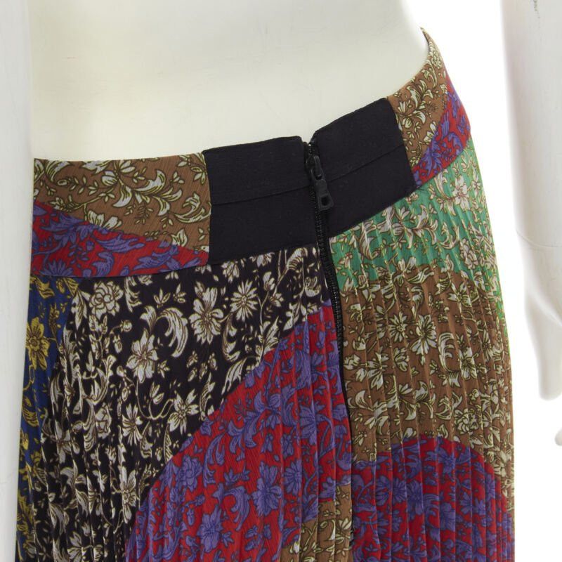 Alice + Olivia new ALICE OLIVIA Jasmine Stripe multi paisley pleated long skirt US6 M Size 28" / US 6 / IT 42 - 8 Thumbnail