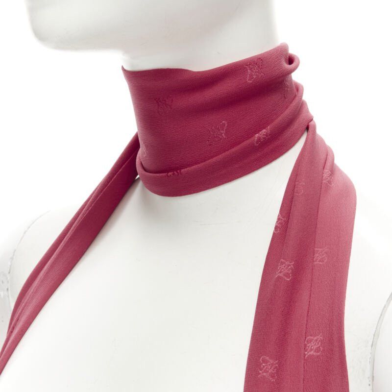 Fendi FENDI 100% silk FF monogram jacquard fringe extra long scarf Size ONE SIZE - 6 Thumbnail