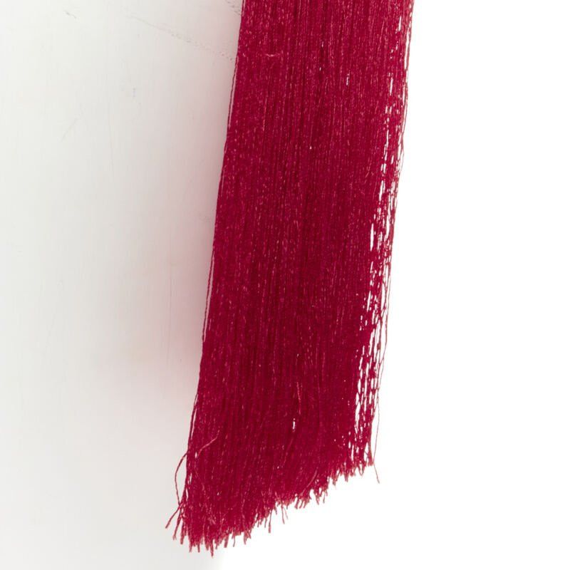 Fendi FENDI 100% silk FF monogram jacquard fringe extra long scarf Size ONE SIZE - 7 Thumbnail