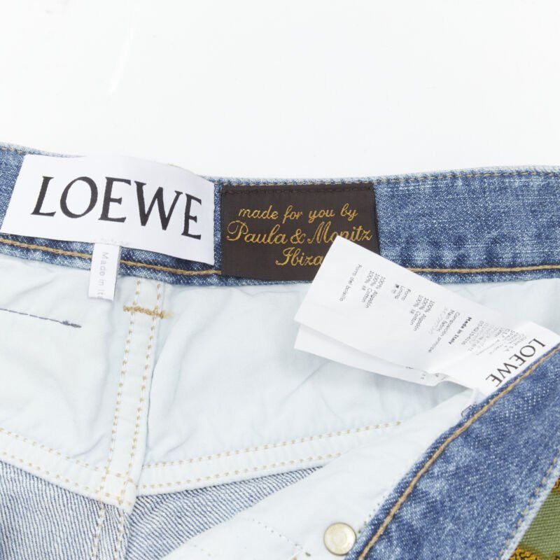 Loewe LOEWE PAULA'S IBIZA blue denim sequnis patchwork cut off shorts FR36 S Size 27" / US 4 / IT 40 - 9 Thumbnail