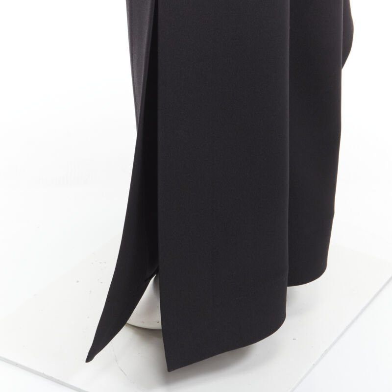 Solace London SOLACE black cascade ruffle draped flared trousers pants UK10 US6 M Size 28" / US 6 / IT 42 - 8 Thumbnail