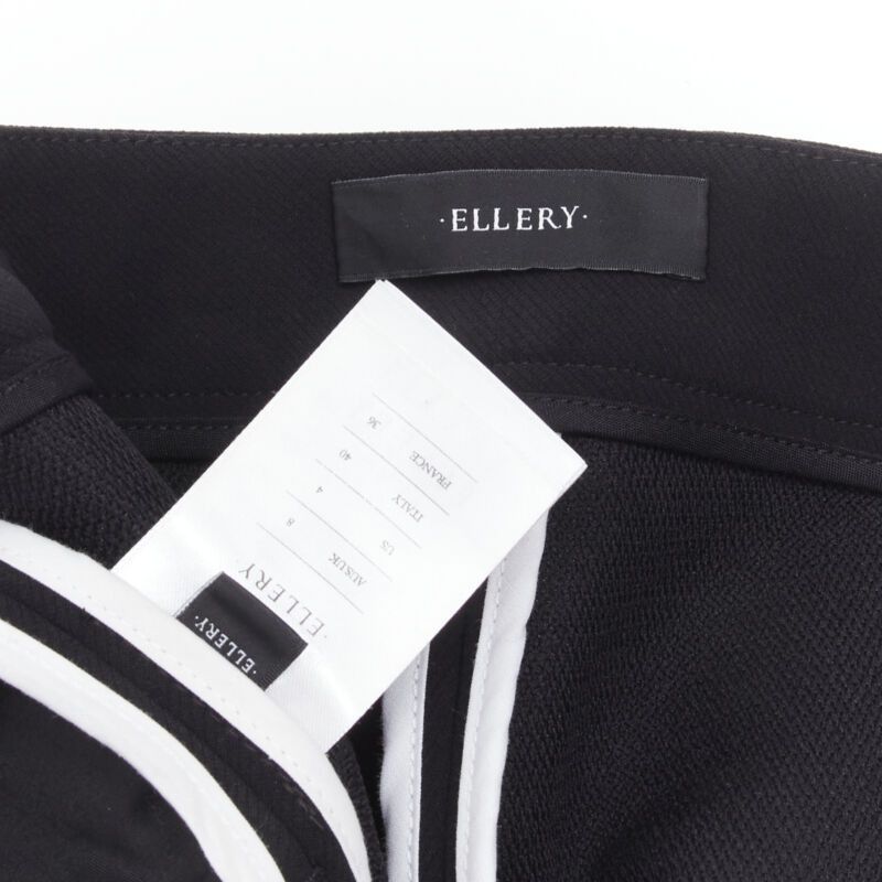 ELLERY ELLERY Expressionism black polyester extra wide flared trousers pants US4 S Size 27" / US 4 / IT 40 - 9 Thumbnail