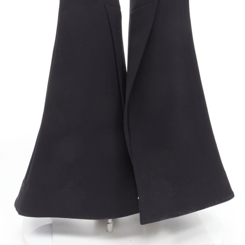 ELLERY ELLERY Expressionism black polyester extra wide flared trousers pants US4 S Size 27" / US 4 / IT 40 - 8 Thumbnail