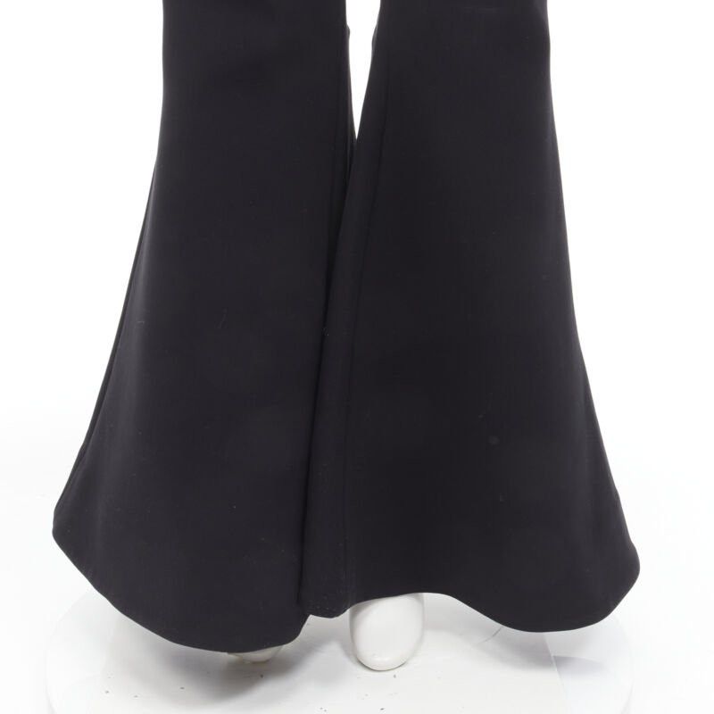 ELLERY ELLERY Expressionism black polyester extra wide flared trousers pants US4 S Size 27" / US 4 / IT 40 - 2 Thumbnail
