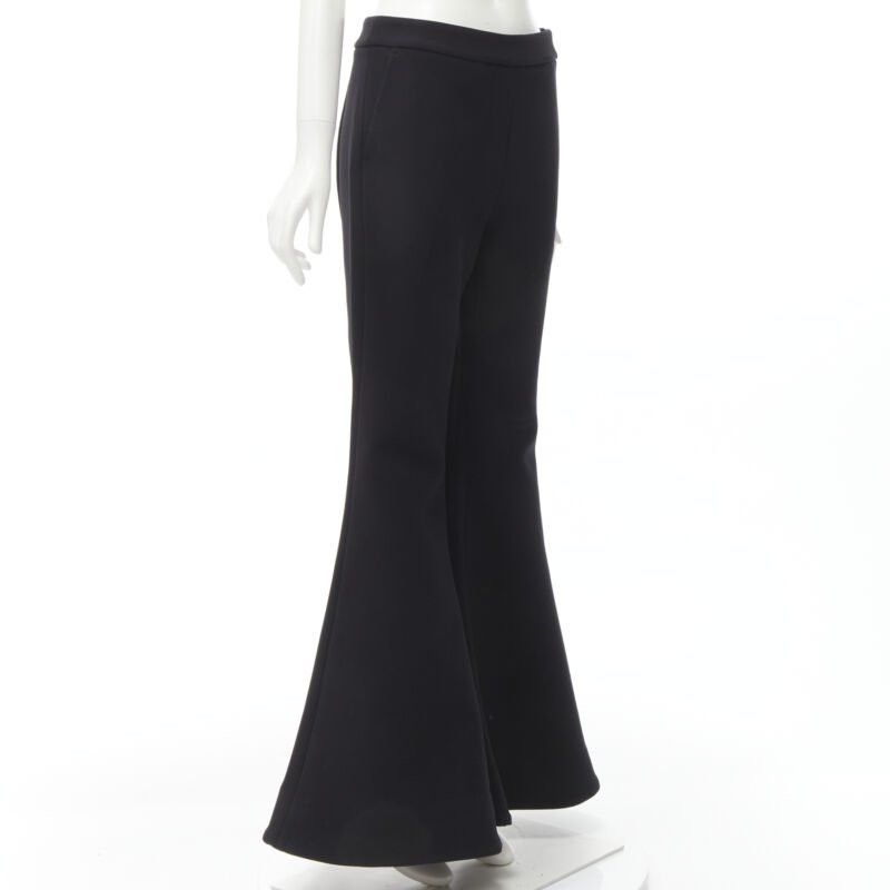 ELLERY ELLERY Expressionism black polyester extra wide flared trousers pants US4 S Size 27" / US 4 / IT 40 - 3 Thumbnail