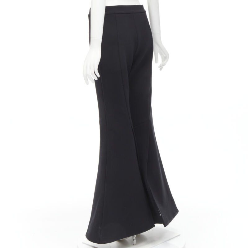 ELLERY ELLERY Expressionism black polyester extra wide flared trousers pants US4 S Size 27" / US 4 / IT 40 - 6 Thumbnail