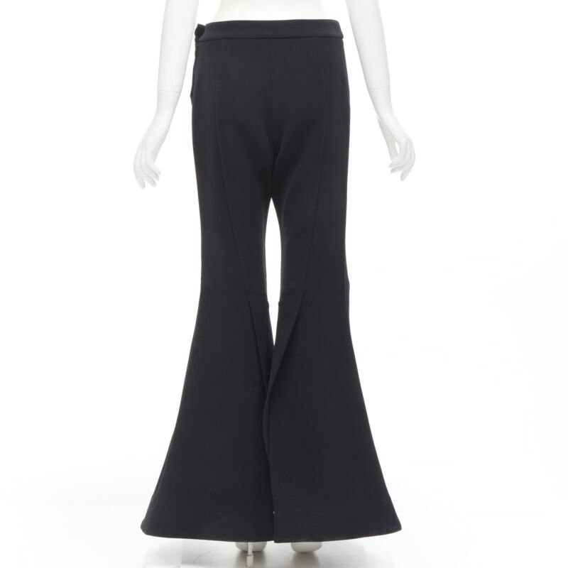 ELLERY ELLERY Expressionism black polyester extra wide flared trousers pants US4 S Size 27" / US 4 / IT 40 - 5 Thumbnail