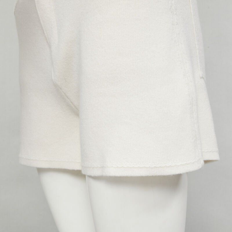 Barrie new BARRIE Denim Suit cashmere cotton knit ivory shorts M Size 28" / US 6 / IT 42 - 9 Thumbnail