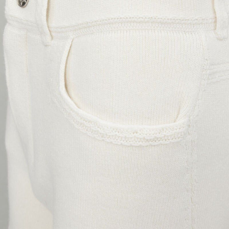 Barrie new BARRIE Denim Suit cashmere cotton knit ivory shorts M Size 28" / US 6 / IT 42 - 7 Thumbnail