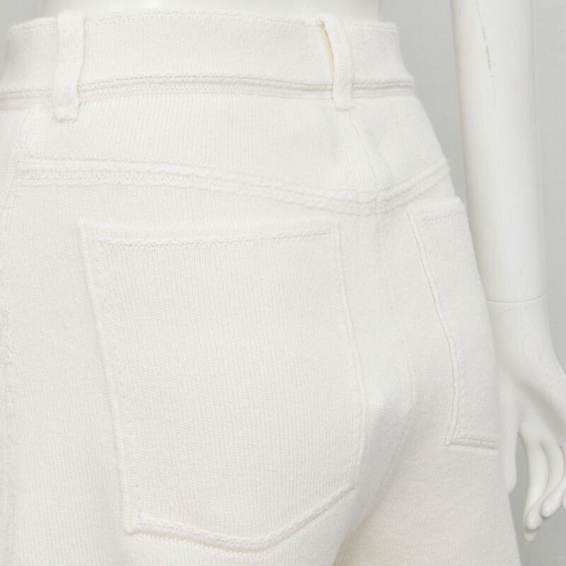 Barrie new BARRIE Denim Suit cashmere cotton knit ivory shorts M Size 28" / US 6 / IT 42 - 8 Thumbnail