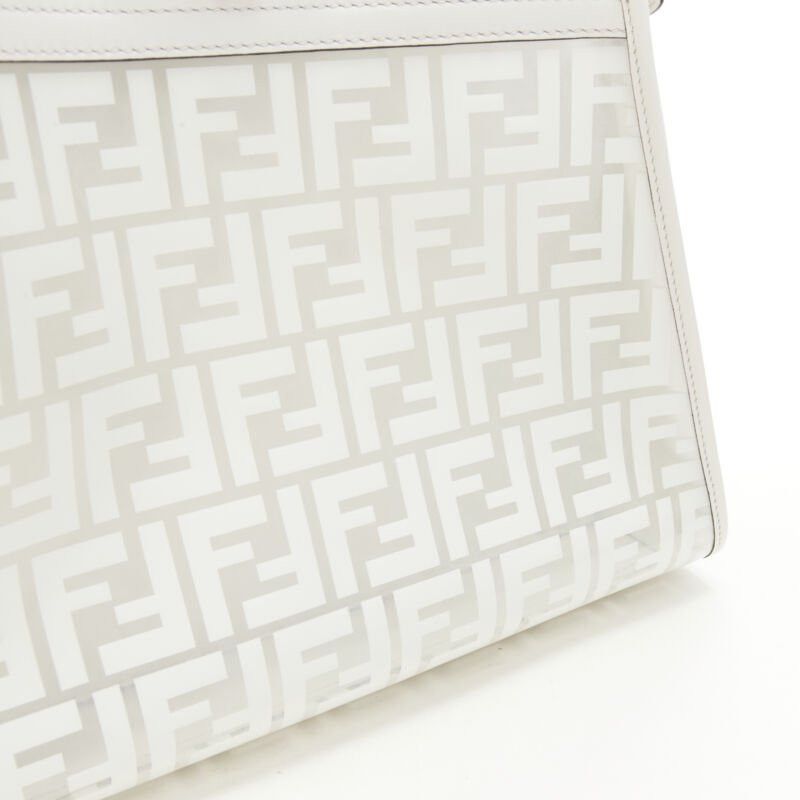 Fendi rare FENDI 2019 Limited Peekaboo FF Zucca clear PVC monogram perspex handle bag Size ONE SIZE - 8 Thumbnail