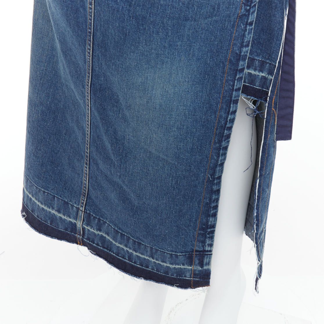 Sacai SACAI 2022 blue denim deconstructed overlapping layered skirt JP4 XL Size 32" / US 10 / IT 46 - 2 Thumbnail