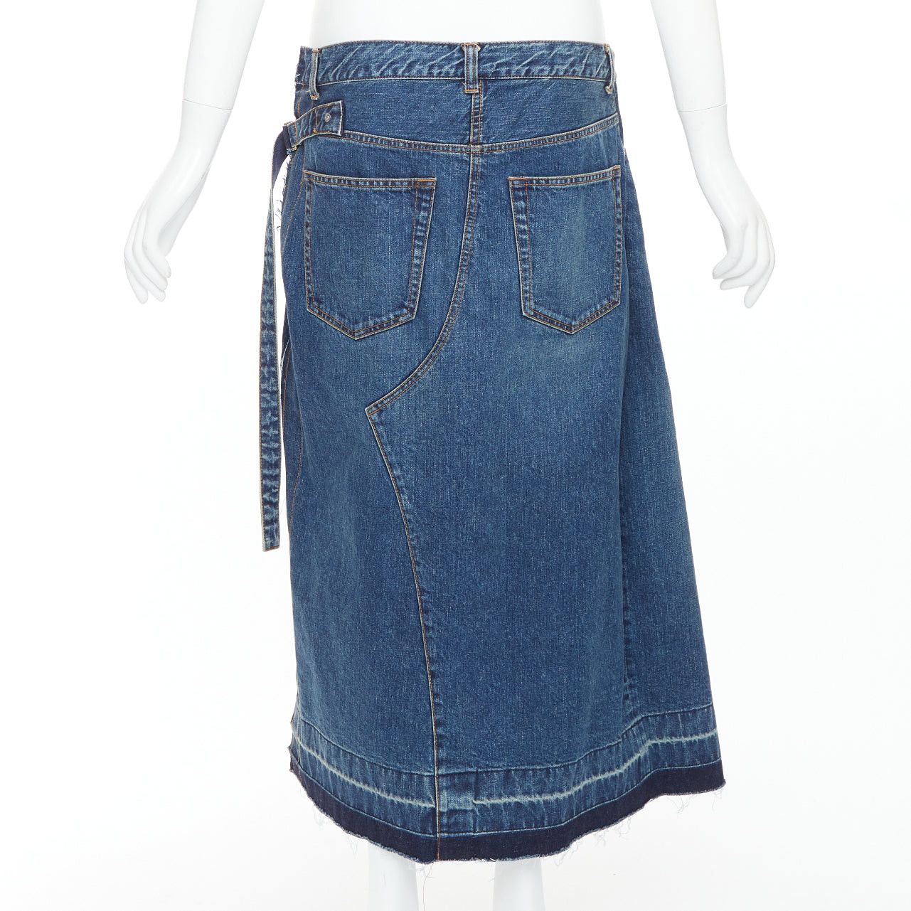 Sacai SACAI 2022 blue denim deconstructed overlapping layered skirt JP4 XL Size 32" / US 10 / IT 46 - 5 Thumbnail