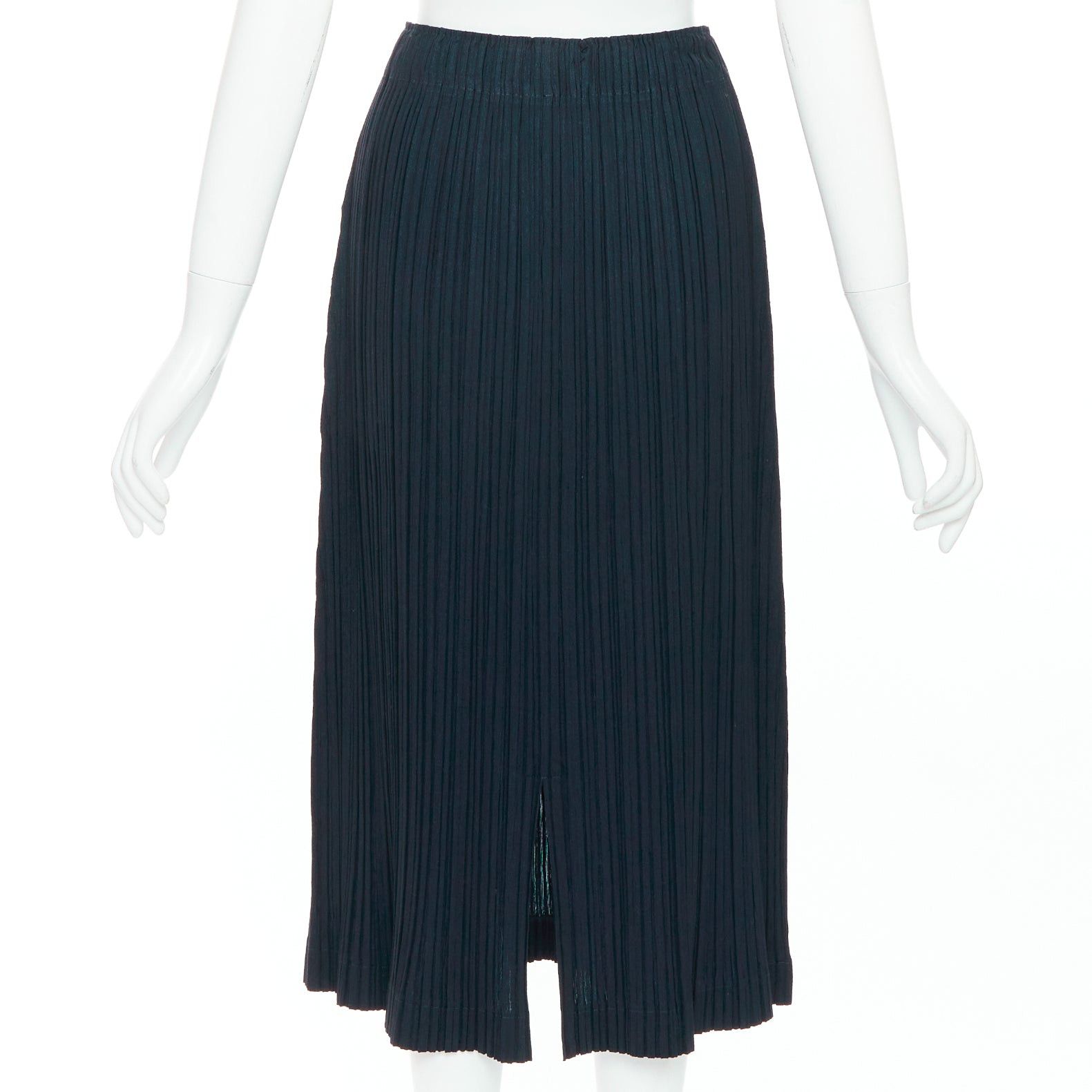 Issey Miyake ISSEY MIYAKE Pleats Please wool blend pleated plisse slit back skirt JP3 L Size 30" / US 8 / IT 44 - 5 Thumbnail