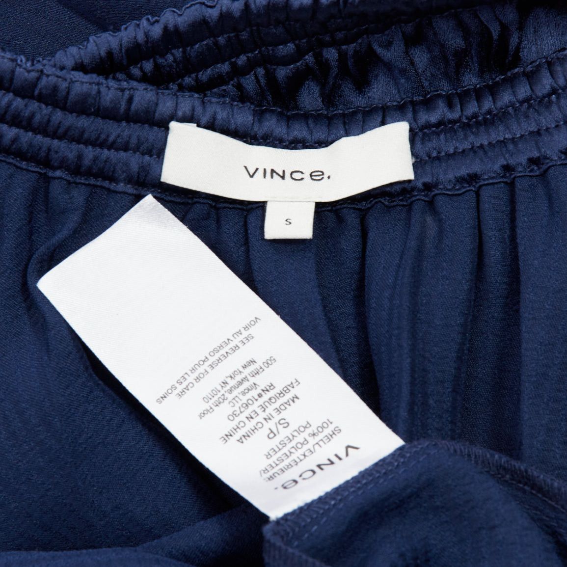 Vince VINCE navy multi plisse elastic waist asymmetric hem midi skirt S Size 27" / US 4 / IT 40 - 8 Thumbnail