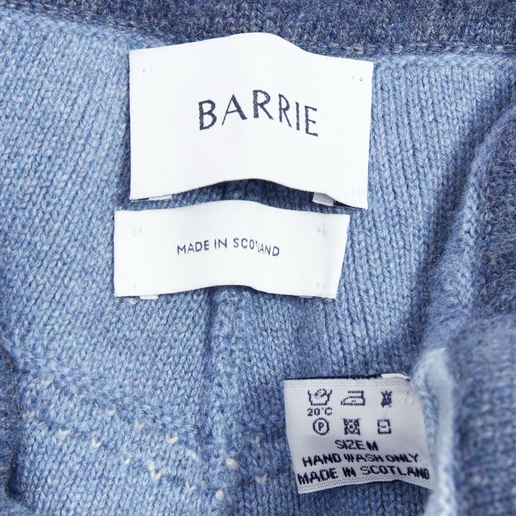 Barrie BARRIE cashmere cotton blue trompe loeil white topstitch knitted pants M Size 28" / US 6 / IT 42 - 8 Thumbnail