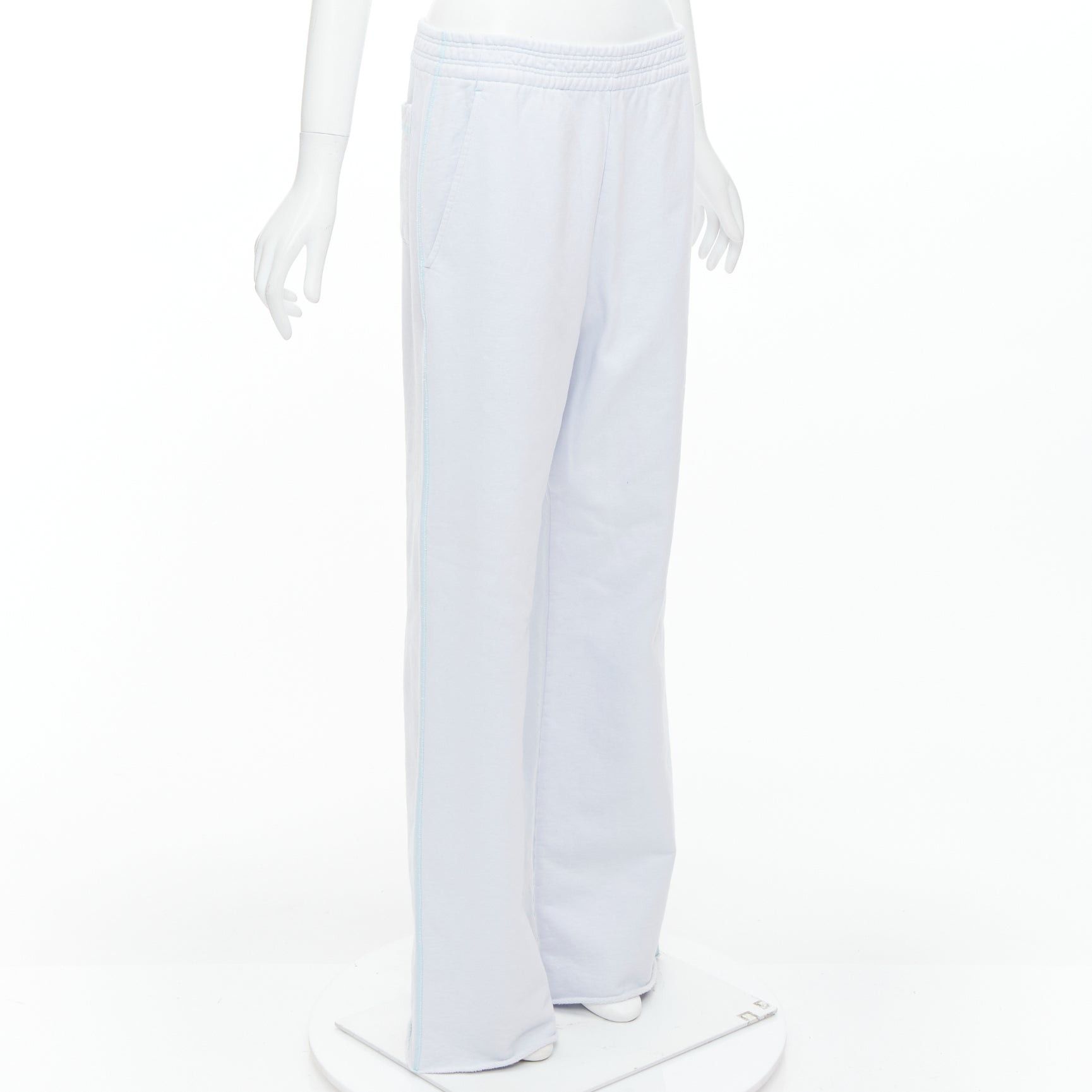 Acne Studios ACNE STUDIOS light blue cotton contrast stitching sweat pants M Size 28" / US 6 / IT 42 - 3 Thumbnail