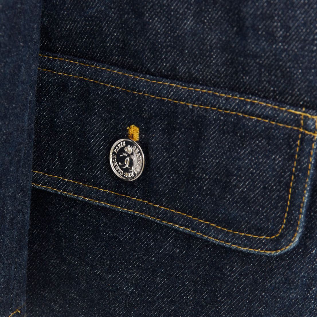 Chanel CHANEL Vintage dark indigo denim CC logo buttons blazer Size S / US 4 / IT 40 - 7 Thumbnail