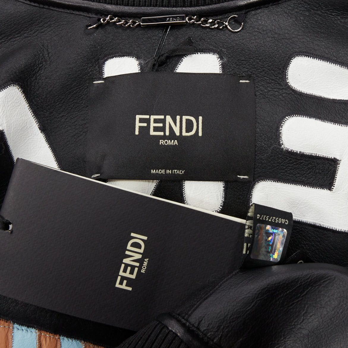 Fendi FENDI black floral fur leather lined cropped bomber jacket IT40 S Size S / US 4 / IT 40 - 9 Thumbnail