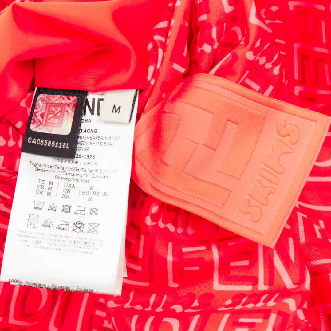 Fendi FENDI SKIMS red FF monogram print nylon cropped anorak windbreaker M Size M / US 6-8 / IT 42-44 - 11 Thumbnail