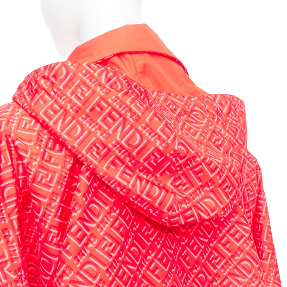 Fendi FENDI SKIMS red FF monogram print nylon cropped anorak windbreaker M Size M / US 6-8 / IT 42-44 - 2 Thumbnail