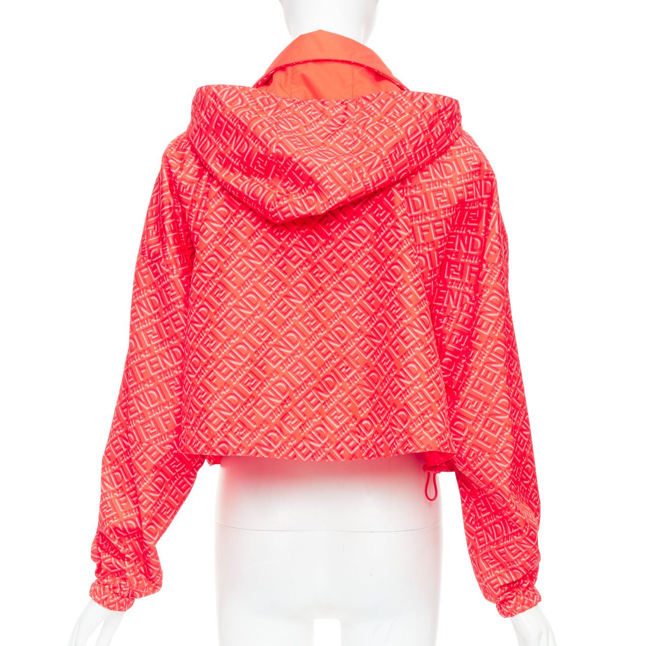 Fendi FENDI SKIMS red FF monogram print nylon cropped anorak windbreaker M Size M / US 6-8 / IT 42-44 - 8 Thumbnail