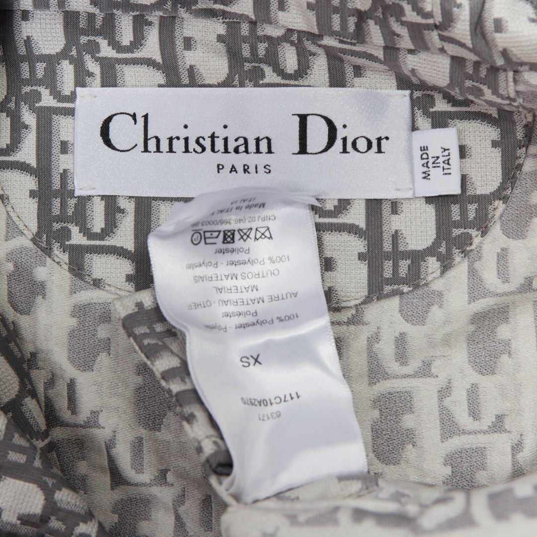 Dior CHRISTIAN DIOR Oblique grey white monogram technical taffeta hooded anorak XS Size S / US 4 / IT 40 - 8 Thumbnail