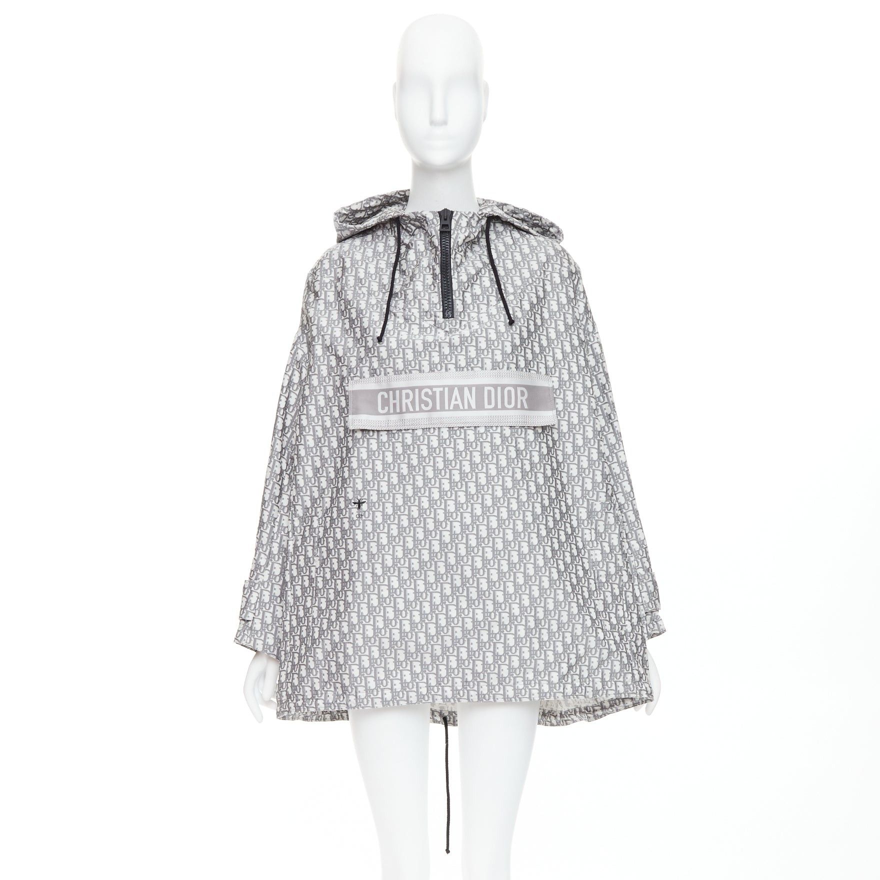 Dior CHRISTIAN DIOR Oblique grey white monogram technical taffeta hooded anorak XS Size S / US 4 / IT 40 - 9 Thumbnail