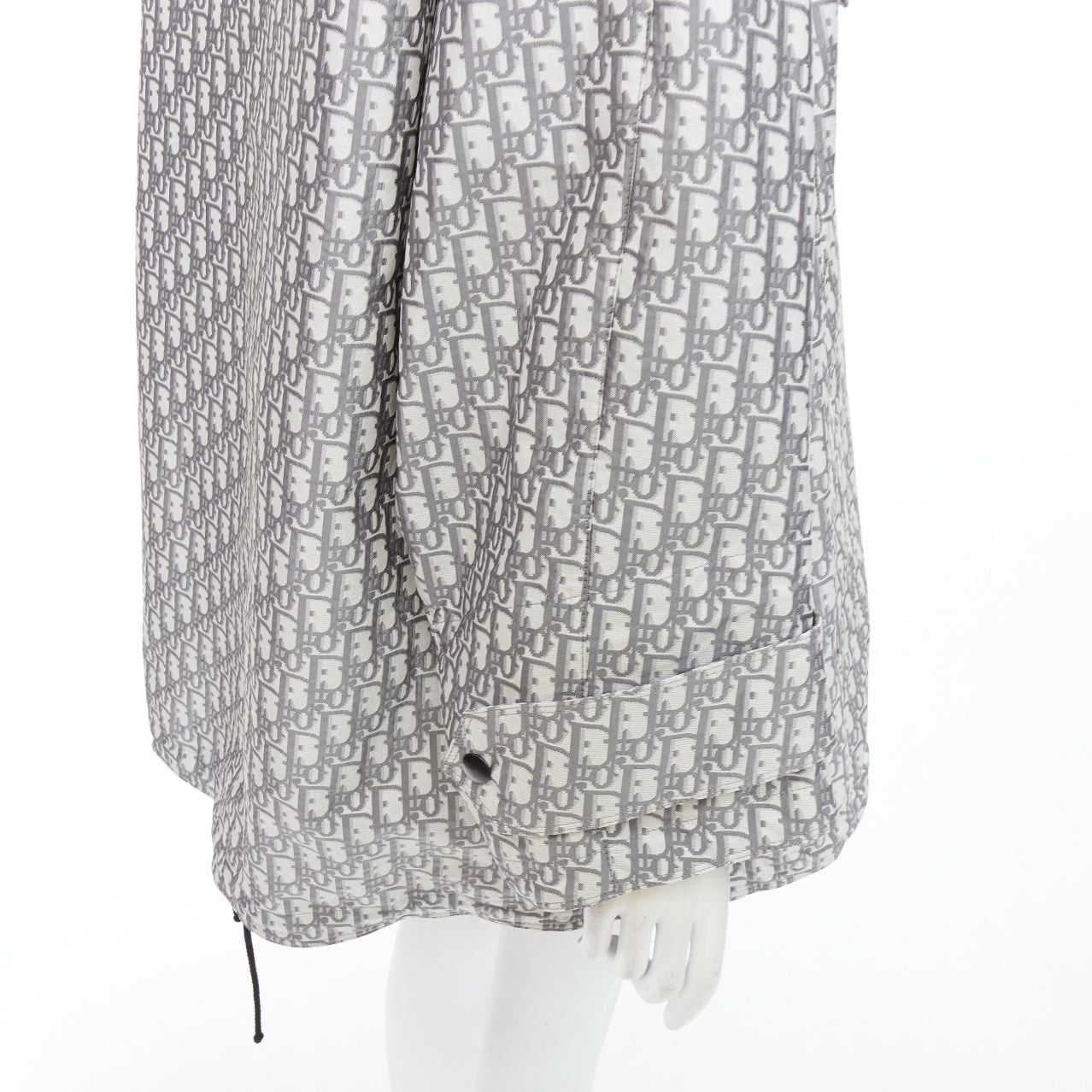 Dior CHRISTIAN DIOR Oblique grey white monogram technical taffeta hooded anorak XS Size S / US 4 / IT 40 - 2 Thumbnail