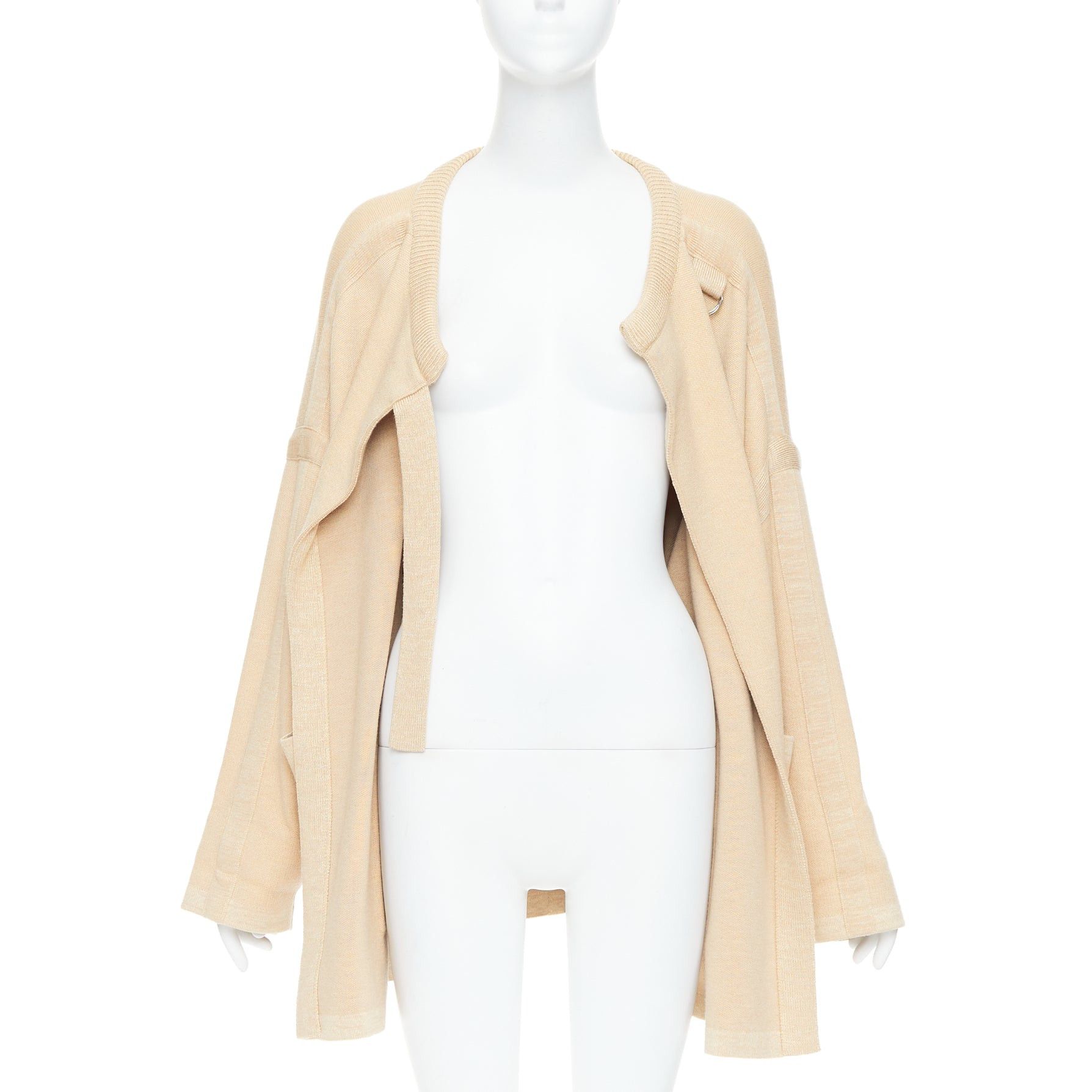 Chloe CHLOE barley brown wool blend embroidered C logo cardigan coat S Size S / US 4 / IT 40 - 3 Thumbnail