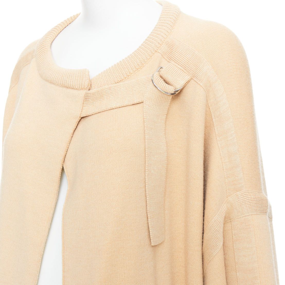 Chloe CHLOE barley brown wool blend embroidered C logo cardigan coat S Size S / US 4 / IT 40 - 8 Thumbnail