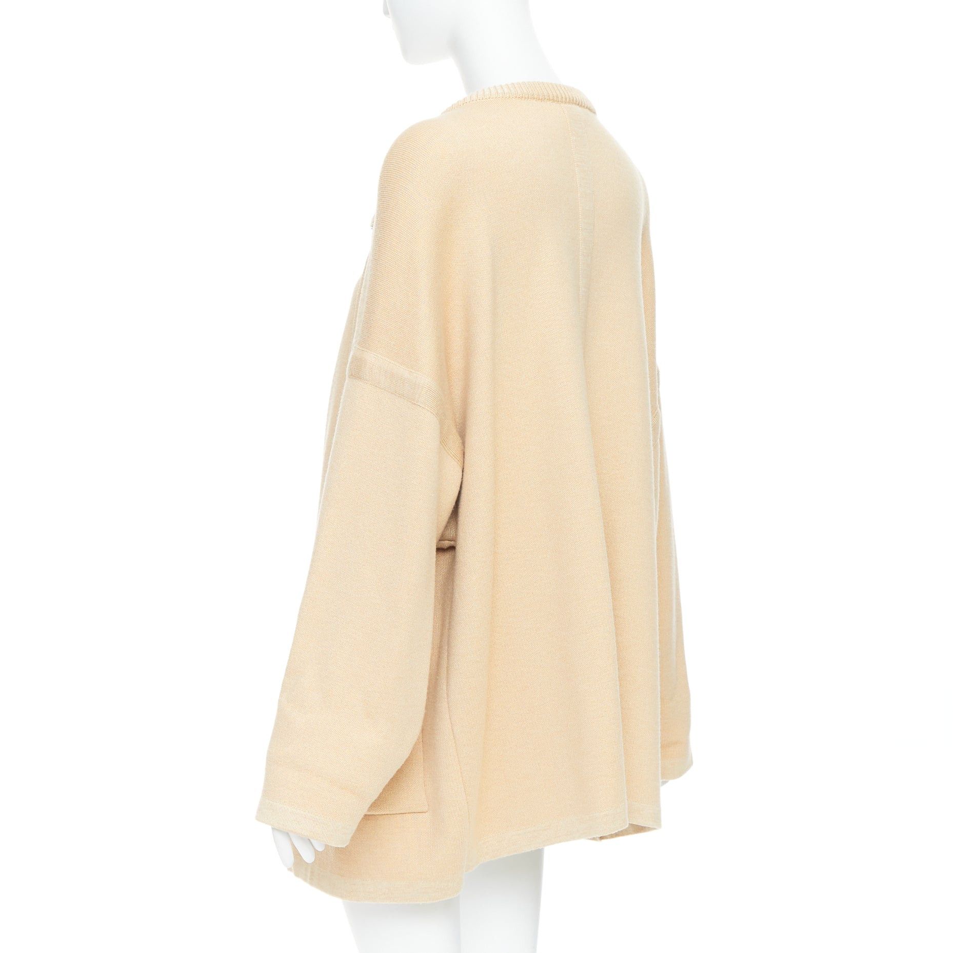 Chloe CHLOE barley brown wool blend embroidered C logo cardigan coat S Size S / US 4 / IT 40 - 7 Thumbnail
