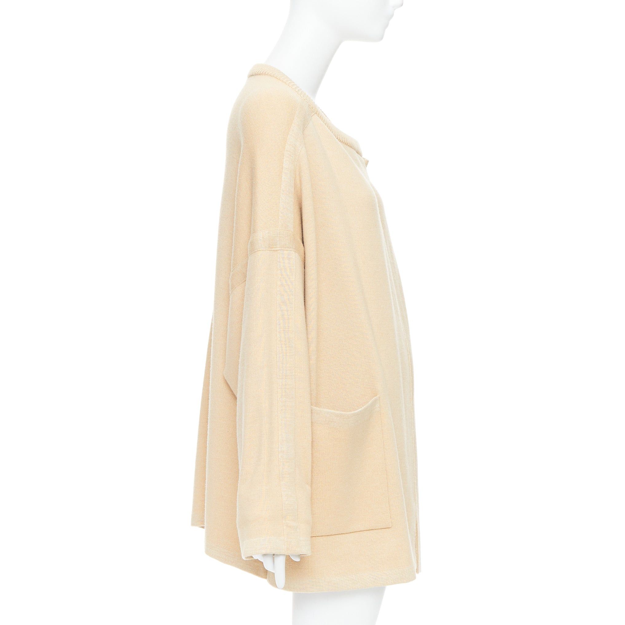 Chloe CHLOE barley brown wool blend embroidered C logo cardigan coat S Size S / US 4 / IT 40 - 5 Thumbnail