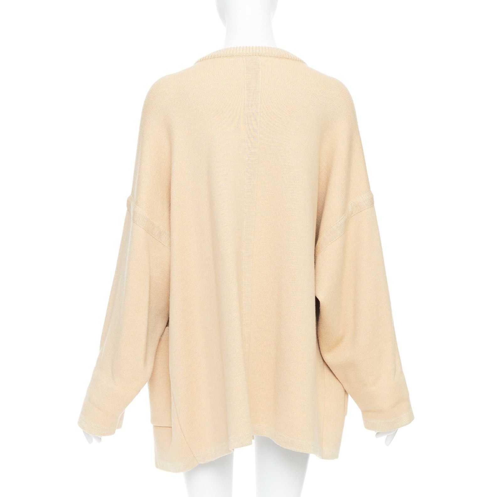 Chloe CHLOE barley brown wool blend embroidered C logo cardigan coat S Size S / US 4 / IT 40 - 6 Thumbnail