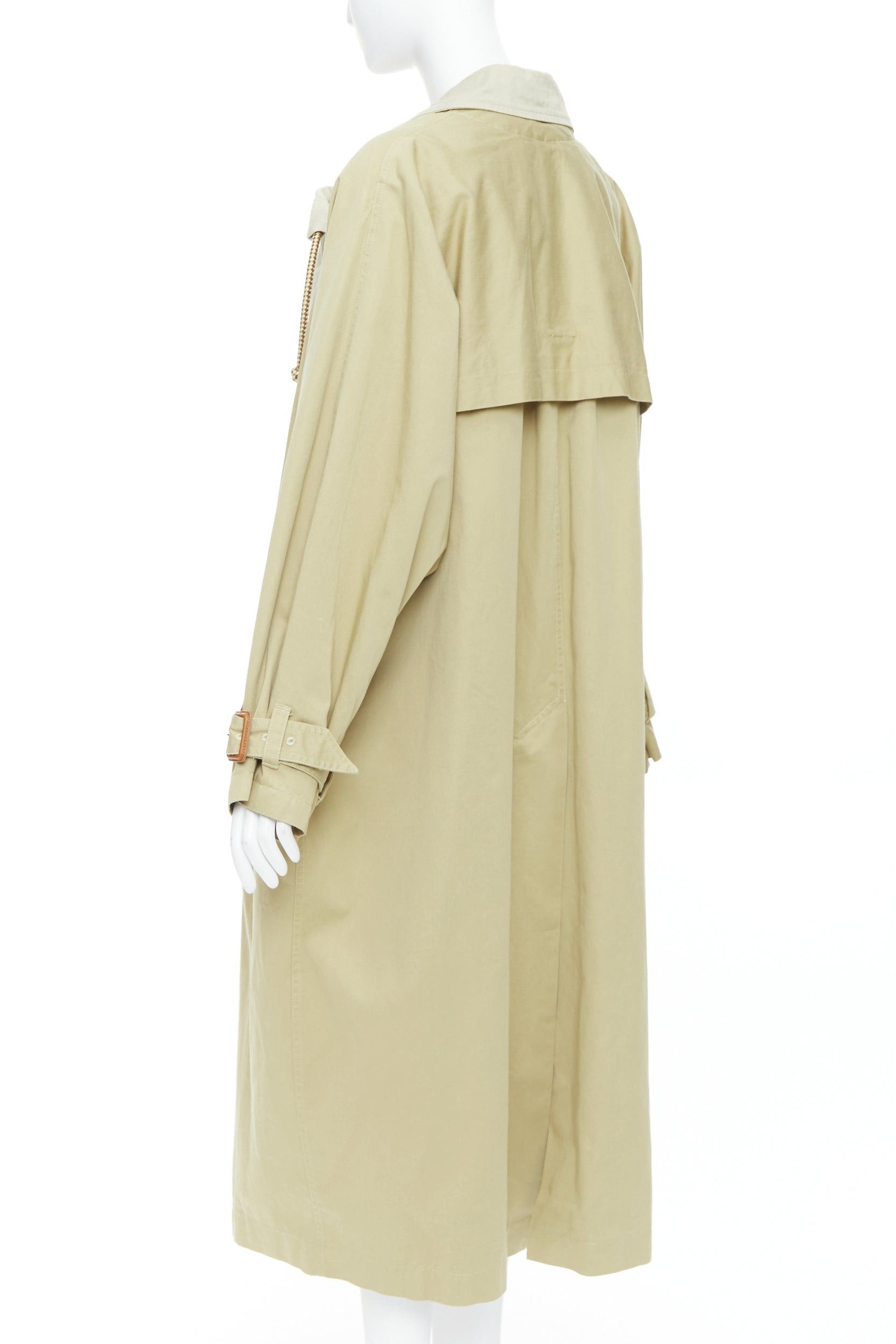 Isabel Marant ISABEL MARANT 2023 Runway Ebani beige two tone cotton drawstring trench coat FR34 XS Size XS / US 0-2 / IT 36-38 - 6 Thumbnail