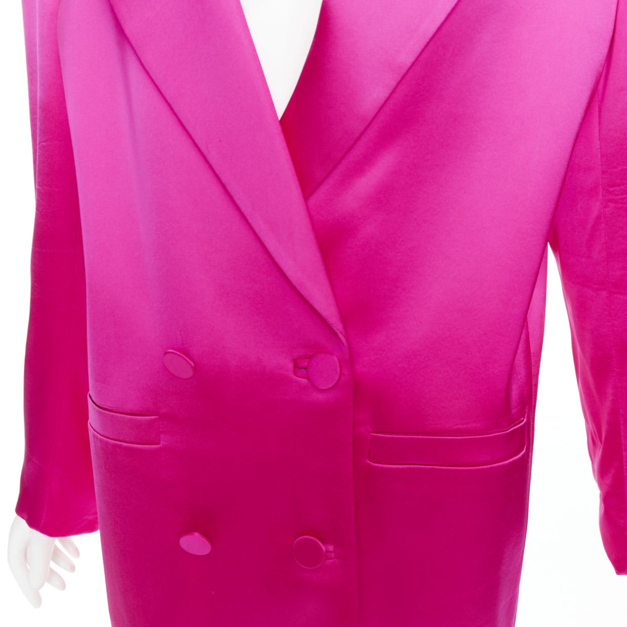 GAUGE81 GAUGE81 Tunja fuschia pink viscose blend double breasted long blazer M Size M / US 6-8 / IT 42-44 - 8 Thumbnail