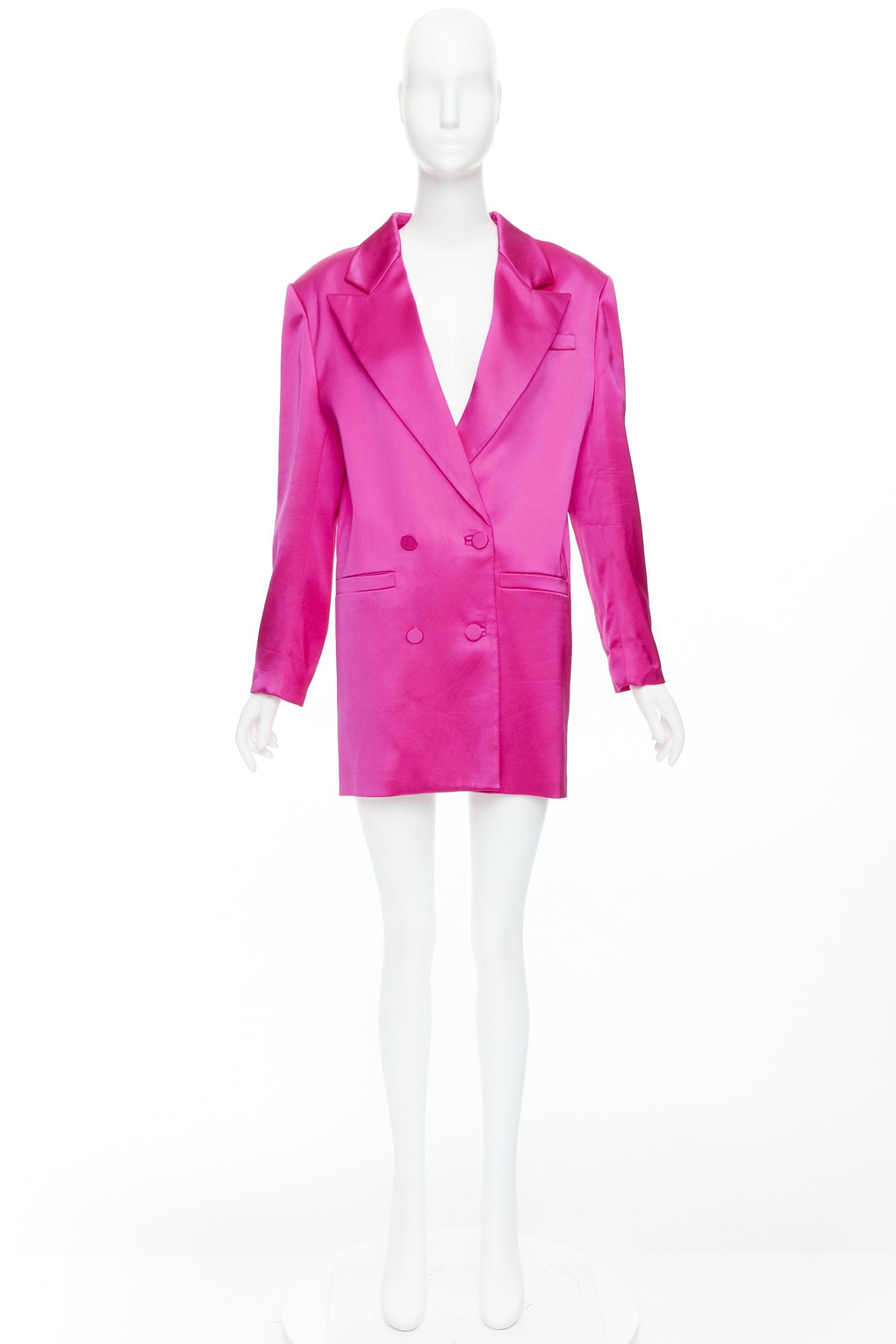 GAUGE81 GAUGE81 Tunja fuschia pink viscose blend double breasted long blazer M Size M / US 6-8 / IT 42-44 - 10 Thumbnail