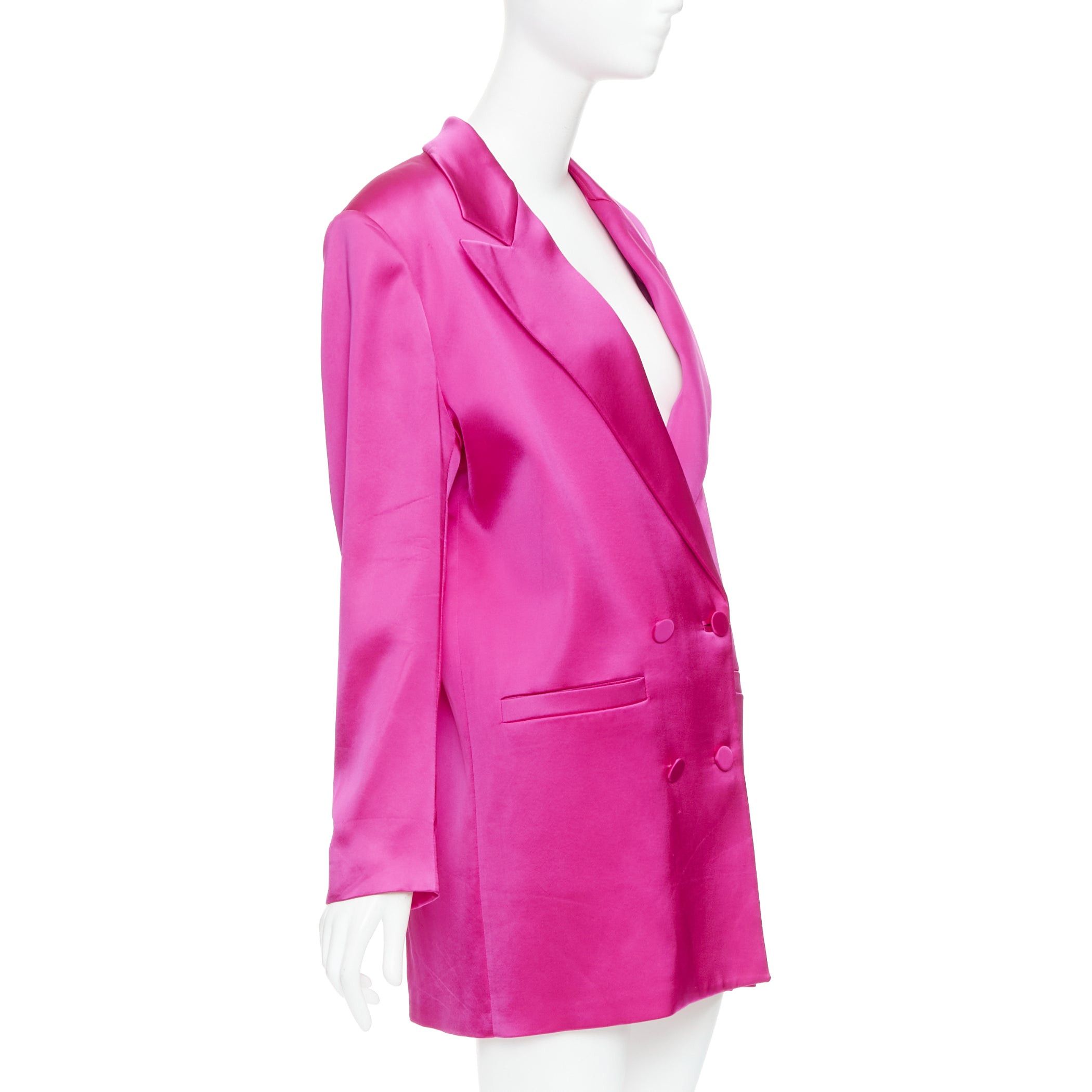 GAUGE81 GAUGE81 Tunja fuschia pink viscose blend double breasted long blazer M Size M / US 6-8 / IT 42-44 - 4 Thumbnail