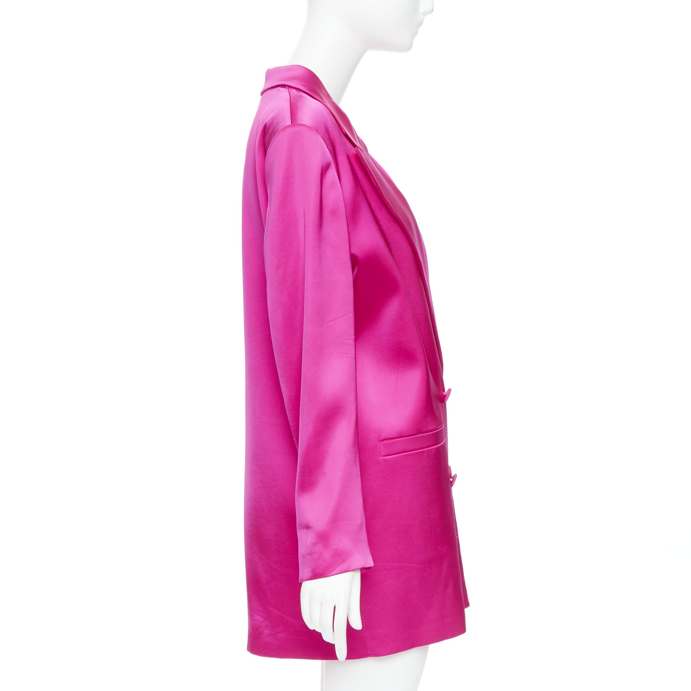 GAUGE81 GAUGE81 Tunja fuschia pink viscose blend double breasted long blazer M Size M / US 6-8 / IT 42-44 - 5 Thumbnail