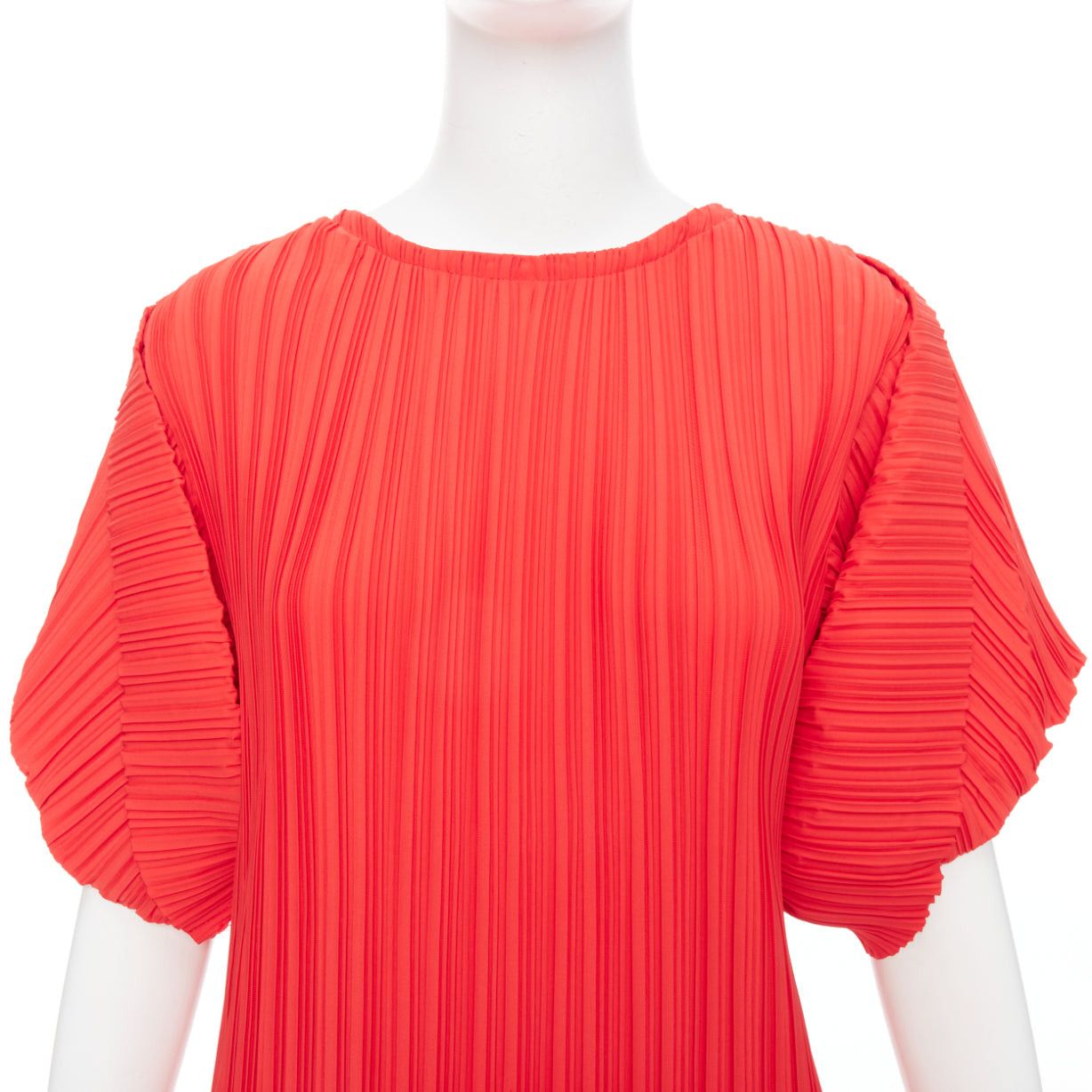 Other BAMBAH Beach red plisse puff half sleeve crew neck midi dress Size M / US 6-8 / IT 42-44 - 7 Thumbnail