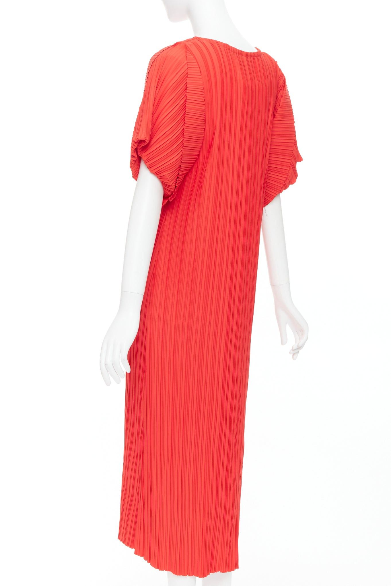 Other BAMBAH Beach red plisse puff half sleeve crew neck midi dress Size M / US 6-8 / IT 42-44 - 6 Thumbnail