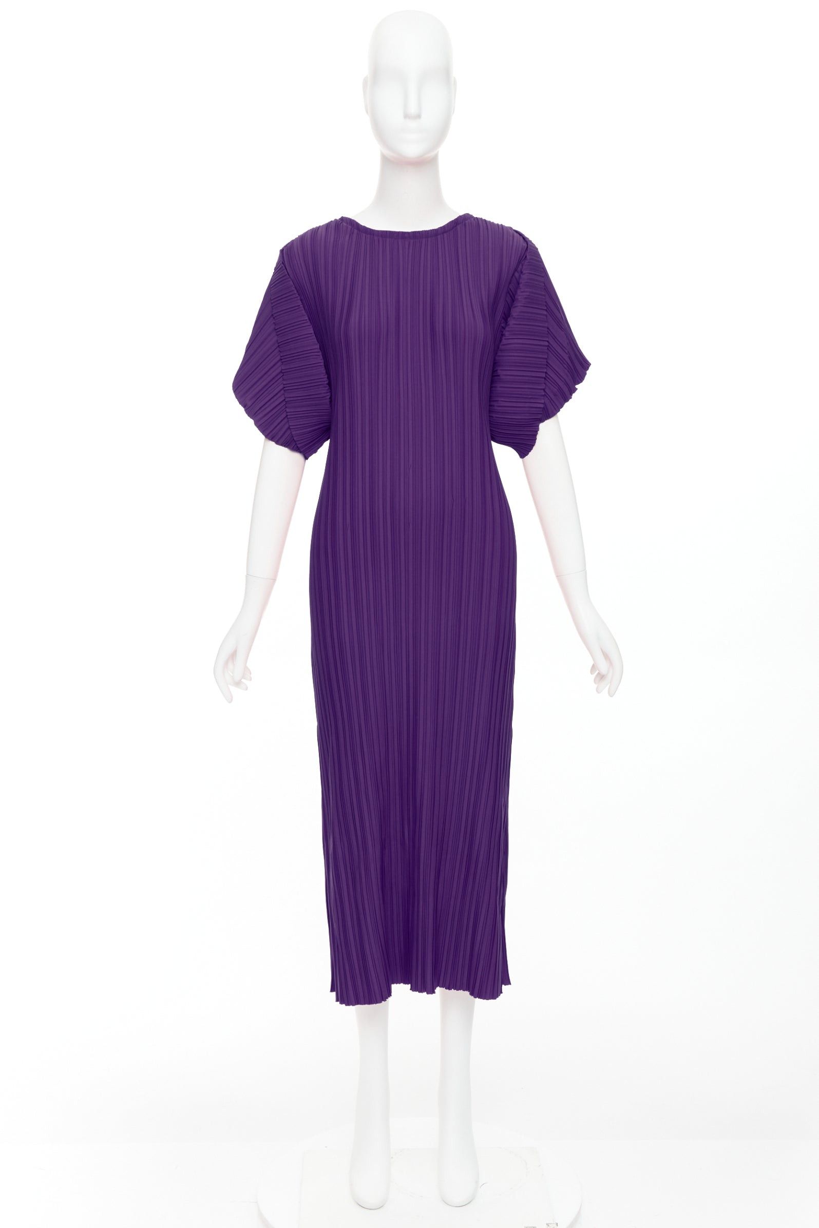 Other BAMBAH Beach purple plisse puff half sleeve crew neck midi dress Size M / US 6-8 / IT 42-44 - 9 Thumbnail