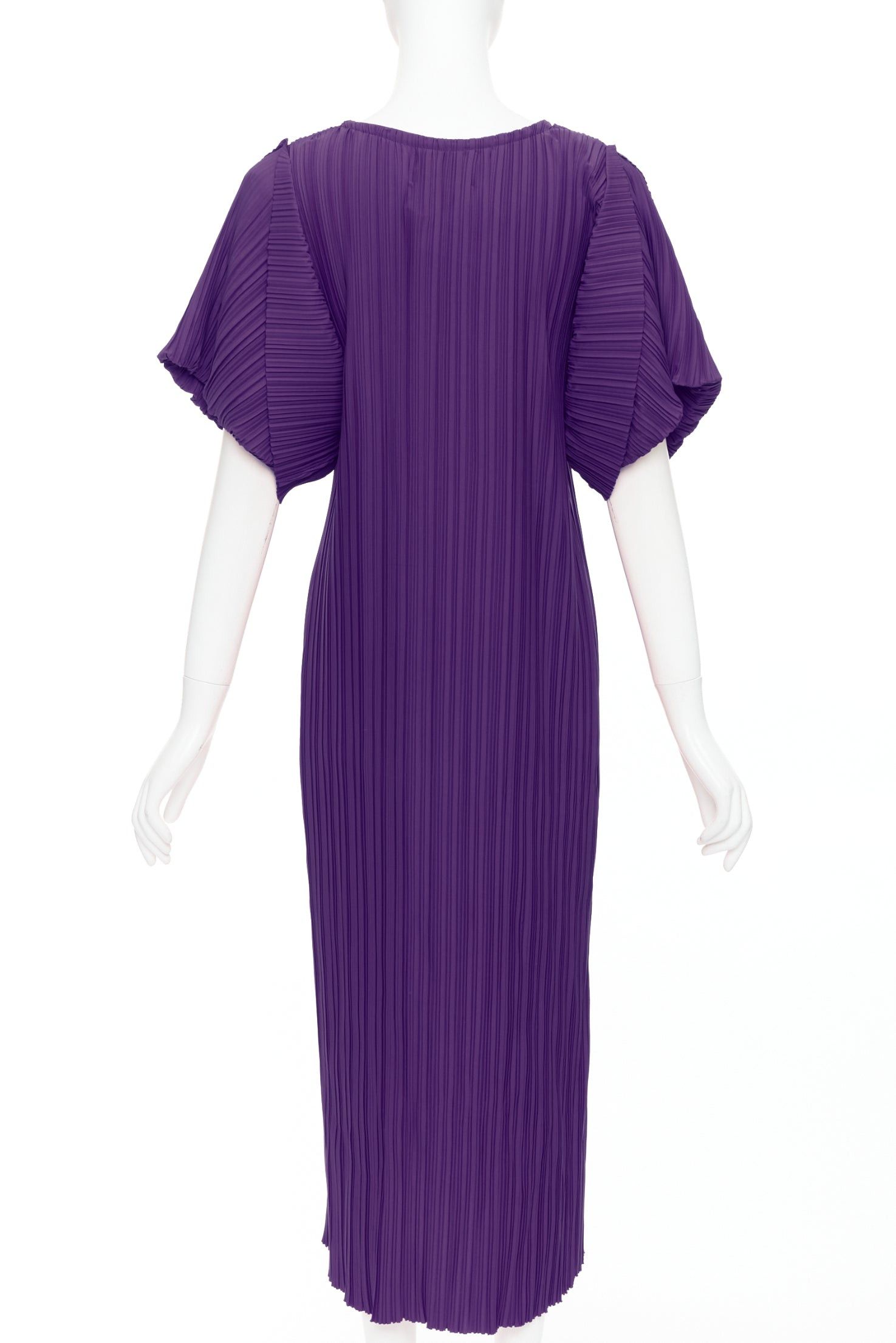 Other BAMBAH Beach purple plisse puff half sleeve crew neck midi dress Size M / US 6-8 / IT 42-44 - 5 Thumbnail