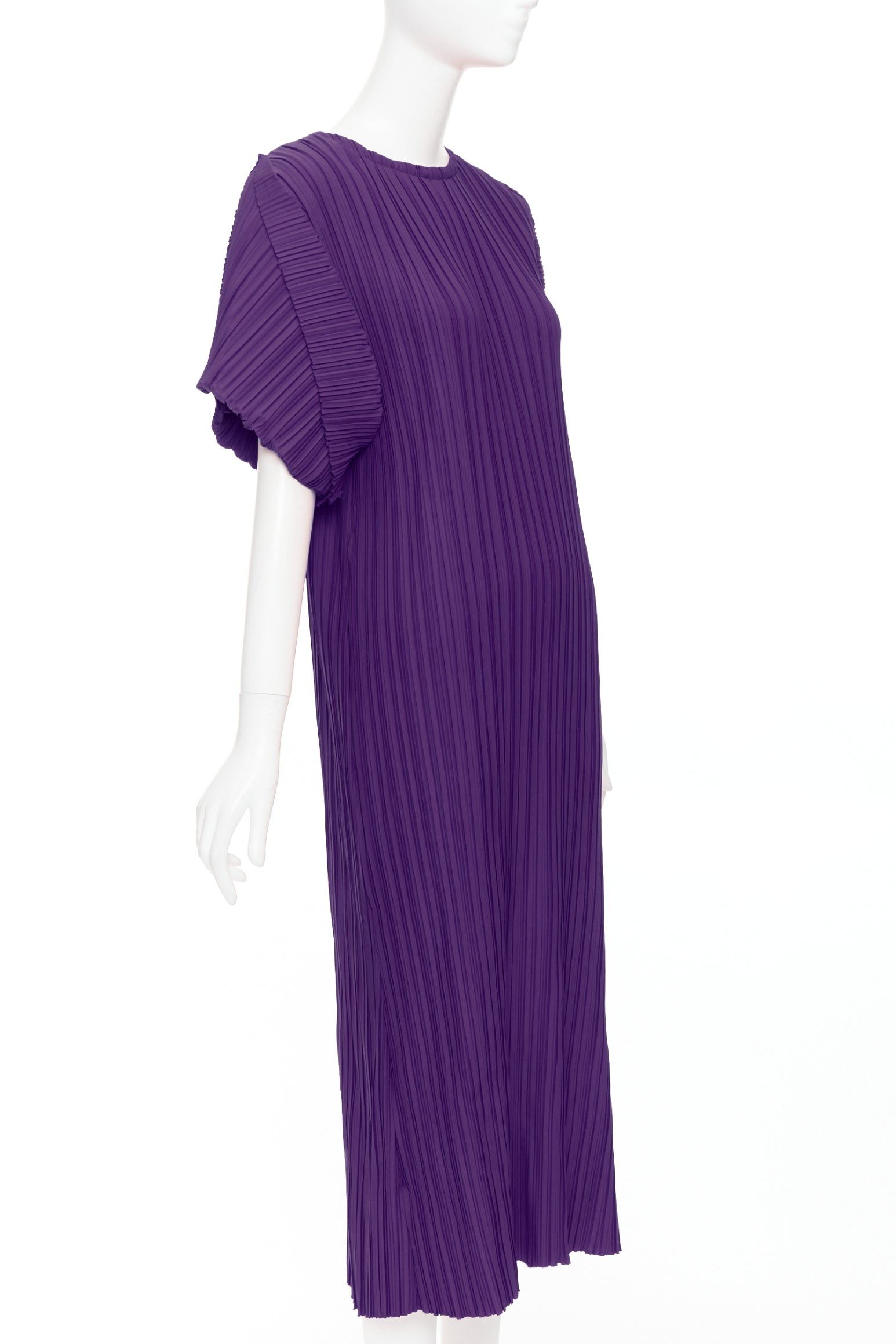 Other BAMBAH Beach purple plisse puff half sleeve crew neck midi dress Size M / US 6-8 / IT 42-44 - 3 Thumbnail